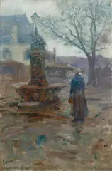 Otakar Lebeda, Concarneau in Winter, 1898, oil on canvas