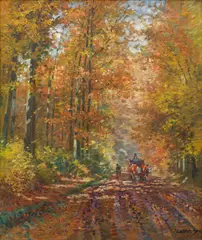 Stanislav Lolek, Autumn Alley, 1927, oil on canvas
