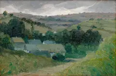 Augustin Satra, Jilemnice, 1902, oil on cardboard