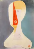 Alois Wachsman, Head, 1931, mixed media (pastel, charcoal) on paper