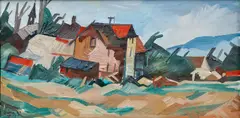 Jaroslav Klápště, Nudvojovice, 1981, oil on canvas