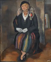 Georges Kars, Sitting Woman – Nora Kars, 1932, oil on canvas