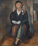 Georges Kars, Sitting Woman – Nora Kars, 1932, oil on canvas