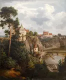 Jan Nowopacký, View of Bechyně, 1869, oil on canvas