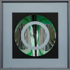 Milan Dobeš, Optical Relief, 1980s, object (glass, metal, wood)
