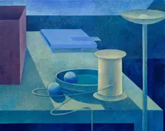 Jiří Štourač, Still Life with a Spool, 2023-2024, oil on canvas