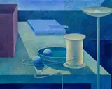 Jiří Štourač, Still Life with a Spool, 2023-2024, oil on canvas