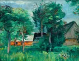 Miloslav Holý, Garden in Helvíkovice, 1933, oil on canvas