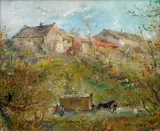 Oldřich Blažíček, Landscape with a Caravan