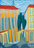 Karel Chaba, Entrance to the Monastery, 2000, oil on canvas