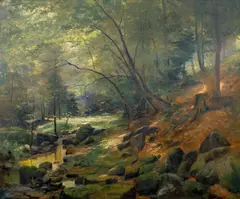 Josef Procházka, Forest Landscape, 1937, oil on canvas