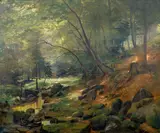 Josef Procházka, Forest Landscape, 1937, oil on canvas