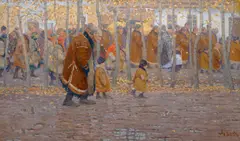 Joža Uprka, Funeral, 1903, oil on canvas