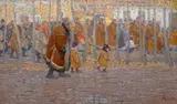 Joža Uprka, Funeral, 1903, oil on canvas