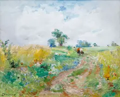 Oldřich Blažíček, Summer Landscape, 1935, oil on cardboard