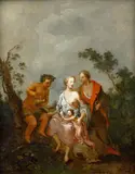 Norbert Grund, Allegory of Summer and Autumn, 1750s, oil on metal plate
