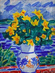 Václav Špála, Marsh Marigolds, 1939, oil on canvas