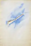 Josef Šíma, Azure Sky, 1950s, mixed media (watercolor, pencil) on paper