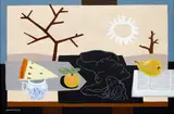 Arnošt Paderlík, A Break in the Studio, 1986, acrylic on hardboard