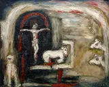 Josef Jira, My Lambs, 1989, oil on canvas