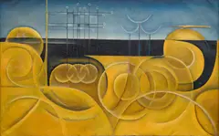 Libor Wagner, Port of Music, 1962, oil on canvas