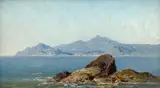 View of Naples by Charlotte Piepenhagen-Mohr, 1880s, oil on cardboard, sold May 2024