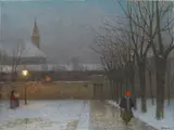 Jakub Schikaneder, Winter Evening in Prague