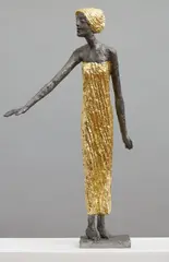 Mirroring by Olbram Zoubek, 1985, mixed media (tin, lead, gold), sold May 2024