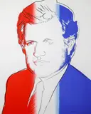 Edward Kennedy by Andy Warhol, 1980, serigraph on the Lenox Museum Board cardboard, sold May 2024