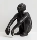 Bedřich Stefan, Sitting Black Man, 2021, bronze