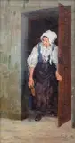 Gustáv Mallý, Old Woman, 1910, oil on canvas