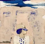 Bohumil Žemlička, Clown’s Head, 1972, mixed media (oil, encaustic) on canvas
