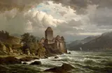 Adolf Chwala, Chillon Castle on Lake Geneva, 1885–1890, oil on canvas