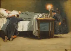 Jakub Schikaneder, Farewell, circa 1880, oil on canvas