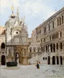 Antonie Brandeisová, The Courtyard of the Doge’s Palace, 1898, oil on canvas