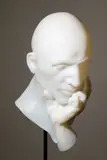 Martin Janecky, The Last Thinker, 2023, object (opaline glass hand sculpted using the technique of inside bubble sculpting)