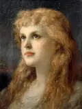 Gabriel von Max, Portrait of a Young Woman, circa 1890, oil on canvas