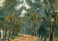Cyril Bouda, Alley, 1946, oil on cardboard