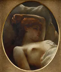Leo Lerch, Awakening, 1885, oil on wood panel