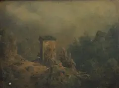 August Piepenhagen, Chapel in the Mountains, 1840s, oil on canvas