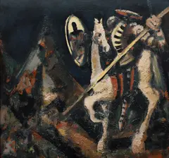 Karel Souček, Don Quixote, 1968, oil on cardboard