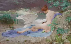 Beneš Knüpfer, Leda, 1902–1904, oil on canvas