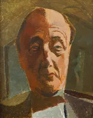 Frantisek Tichy, Portrait, 1940s, oil on wood panel