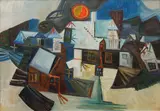 Jaroslav Klápště, Sunset, 1969, oil on canvas