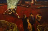 Josef Liesler, Jacob Wrestling with the Angel, 1942, oil on canvas