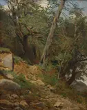 Julius Mařák, The Edge of a Forest, circa 1875, oil on cardboard laid down on canvas