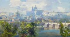 Jaroslav Šetelík, Hradčany, 1920s, oil on canvas