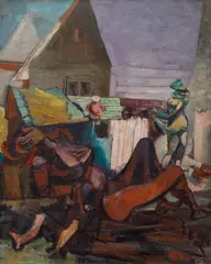 Pravoslav Kotík, Sleepy Backyard, 1942, oil on canvas