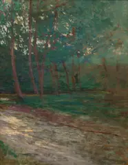 Antonín Slavíček, Path in the Park, 1897–1900, oil on canvas laid down on cardboard
