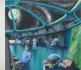 Teodor Rotrekl, Luna 1 Space Station, before 1963, mixed media (gouache, tempera) on cardboard
